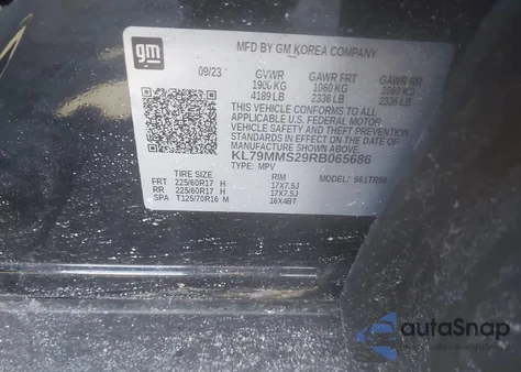 2024 Chevrolet Trailblazer Fwd Ls z USA, uszkodzony, nr VIN KL79MMS29RB065686